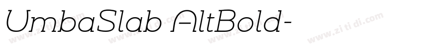 UmbaSlab AltBold字体转换